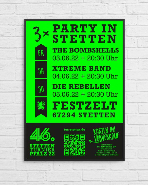 Plakat 46. Stetten-Turnier, Stetten/Pfalz 2022